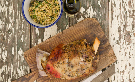 Shoulder of lamb cooked in a bag