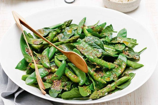 Spring vegetables with coriander butter