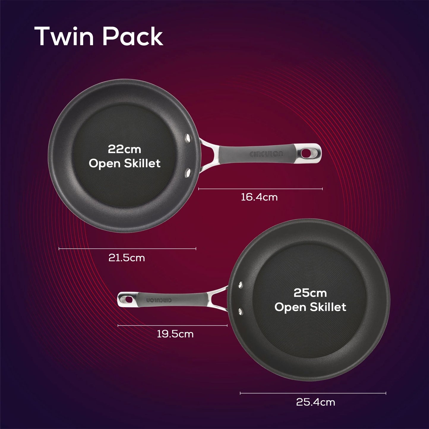 Circulon Radiance Nonstick Skillet Twin Pack 22/25cm