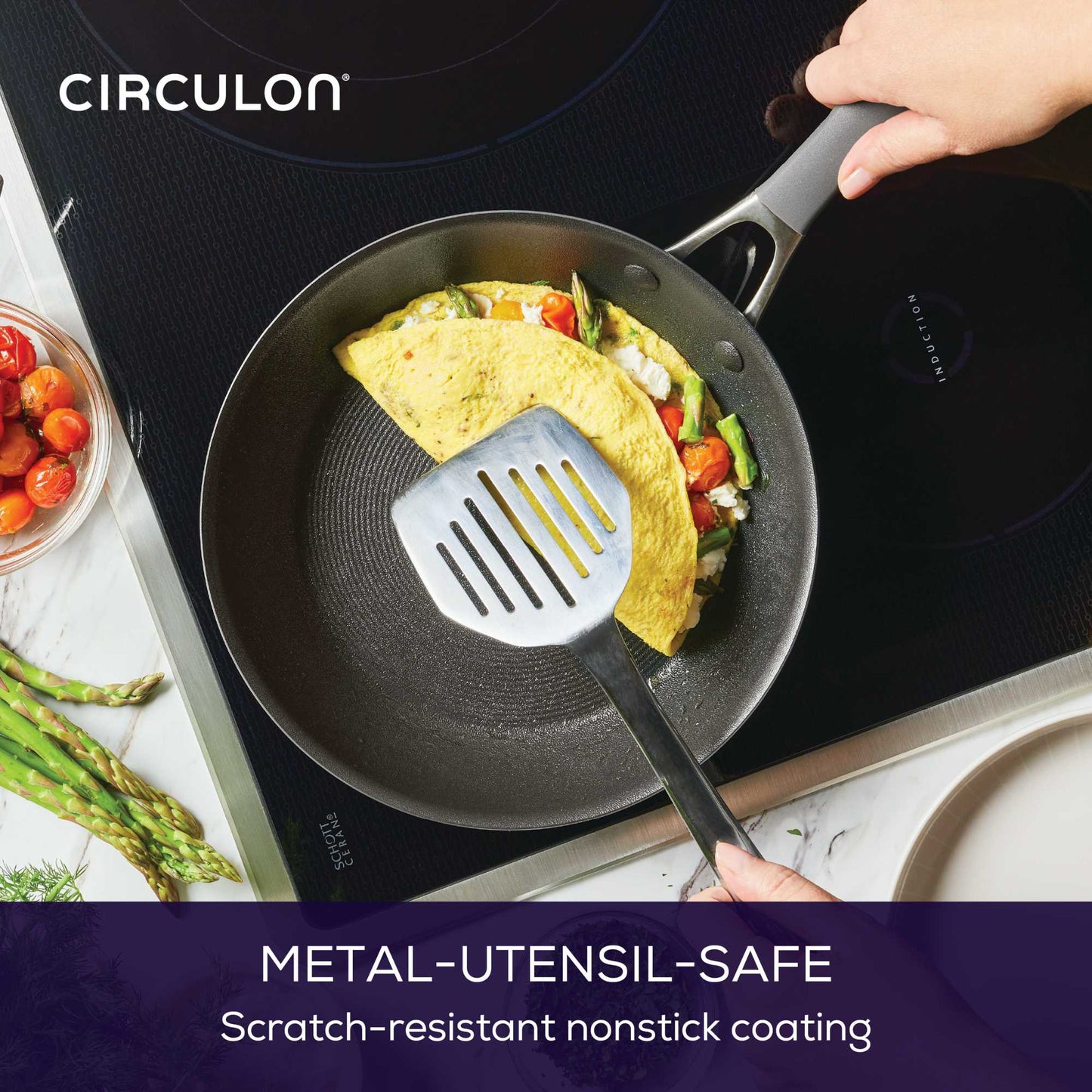 Circulon ScratchDefense A1 Nonstick Induction 9 Piece Cookware Set