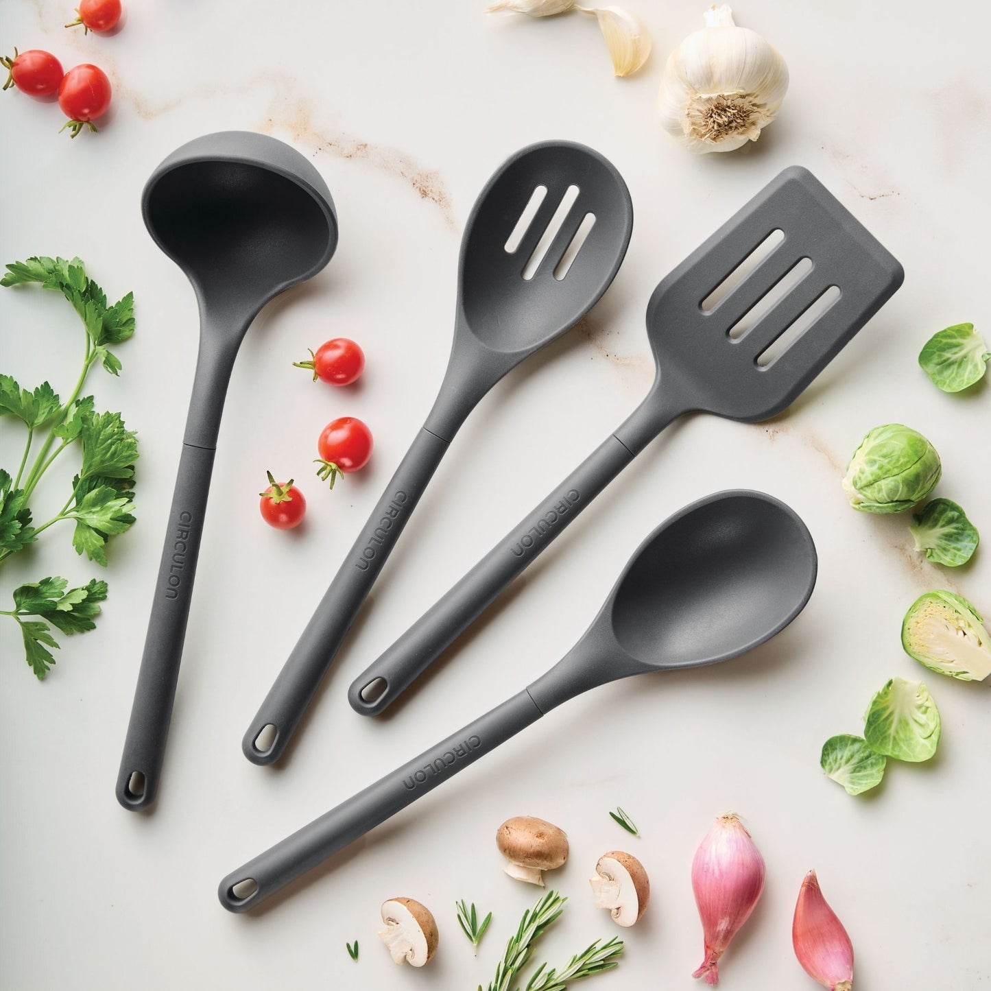 Circulon Silicone Utensils 4 Piece Set Grey